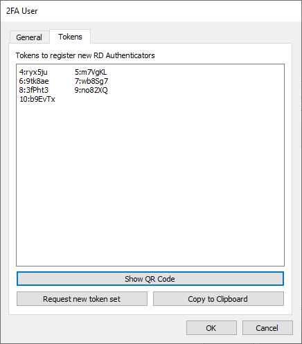 2FA User Tokens