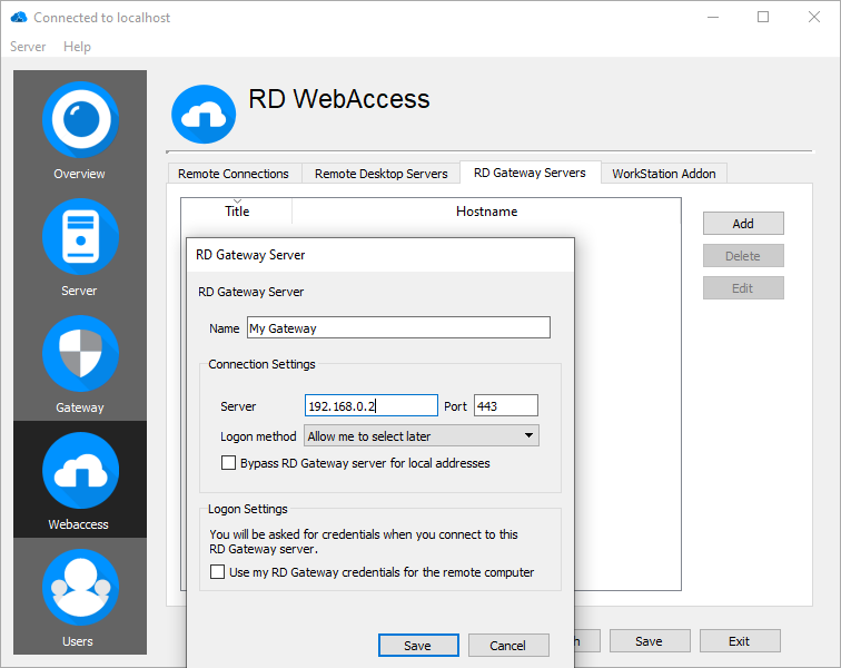 Remote Gateway Servers