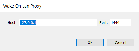Wake on Lan proxy servers entry