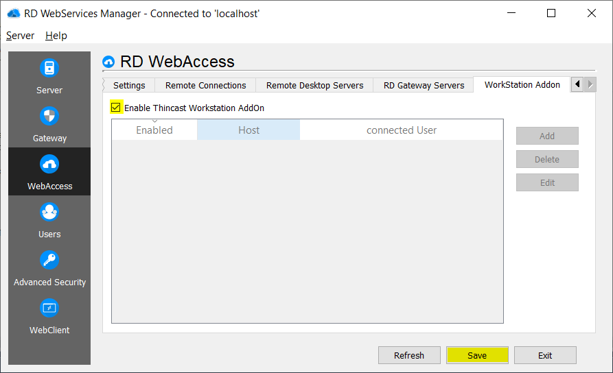 Enable Add-on