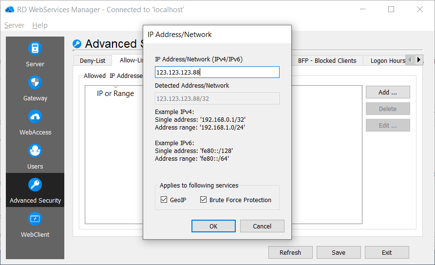 RD Advanced Security Allow-List