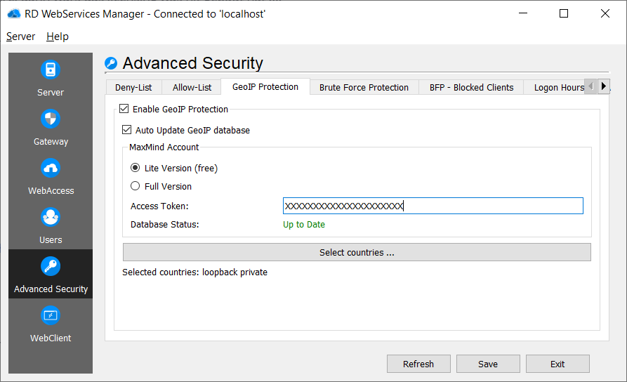 RD Advanced Security GeoIP Protection