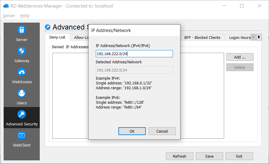 RD Advanced Security Deny-List