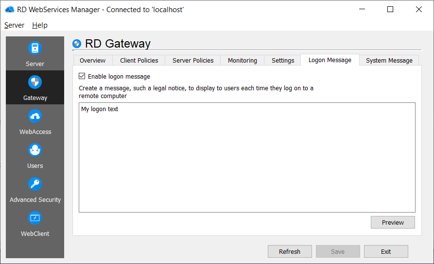 Logon Message