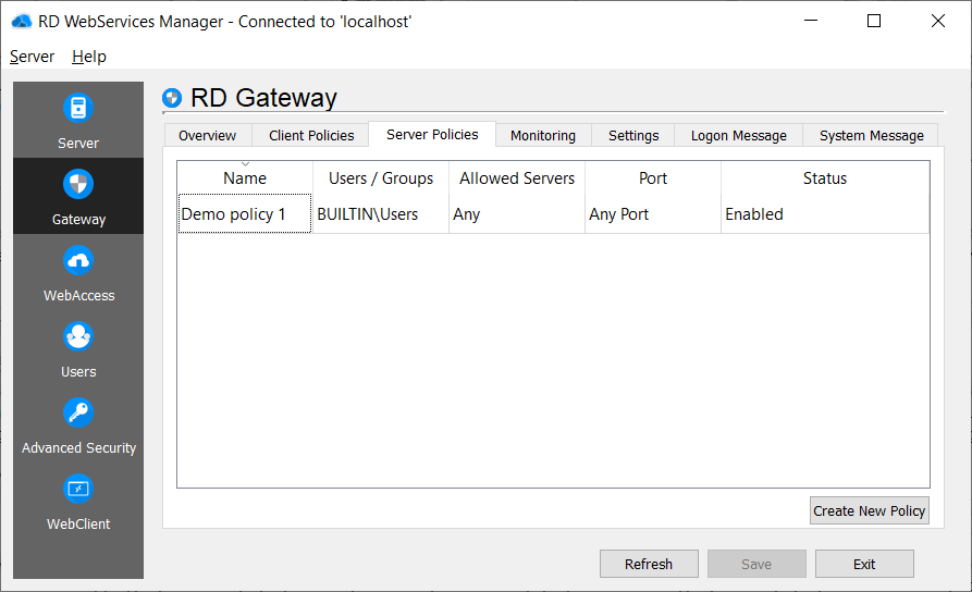 Server Policies