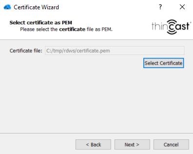 Certificate Wizard